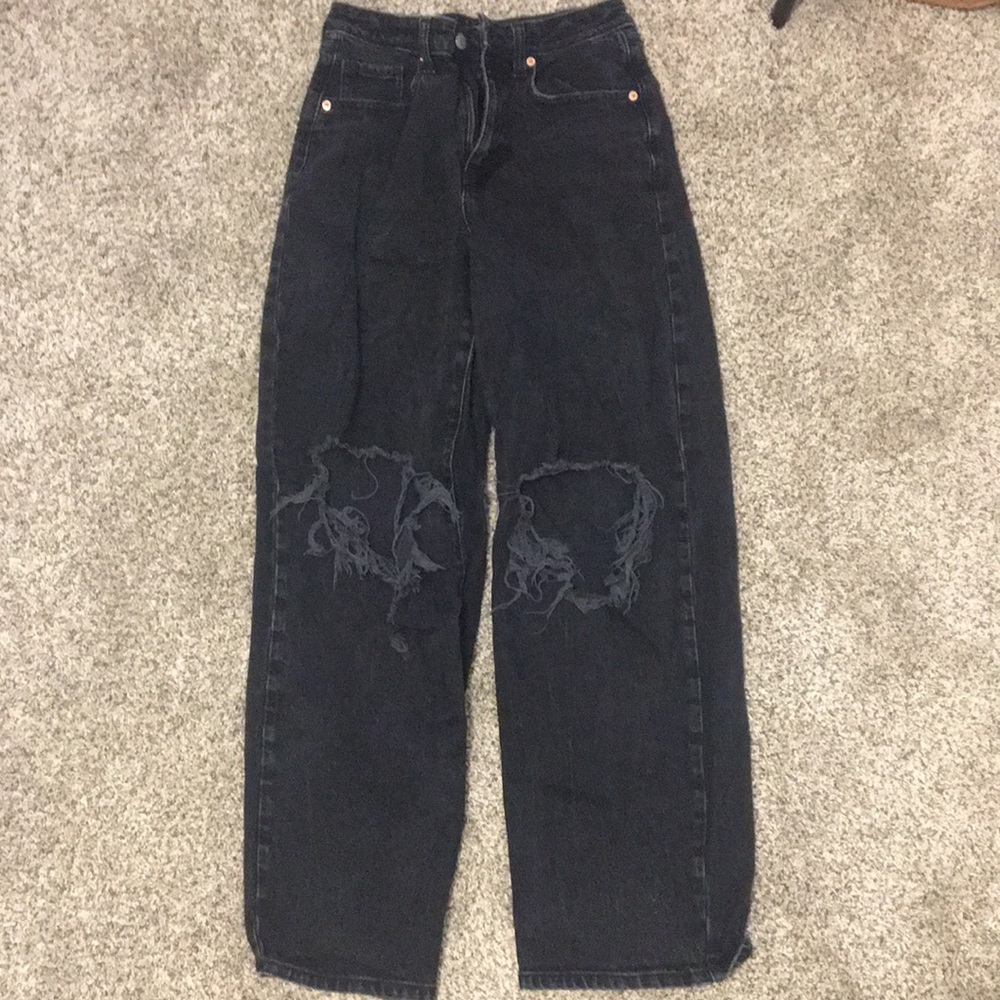 New Black Jeans Wild Fable Women's Black Jeans baggy holes vintage Highest Rise